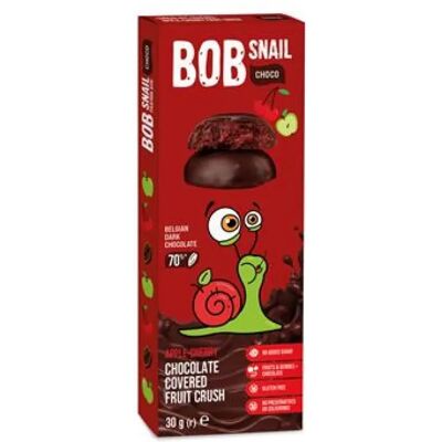 BOB SNAIL BS-4129 Gyümölcs snack alma-meggy étcsokoládéban 30g BOB SNAIL BS-4129 Gyümölcs snack alma-meggy étcsokoládéban 30g