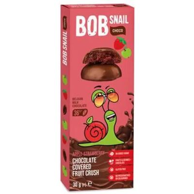 BOB SNAIL BS-4132 Gyümölcs snack 30g alma-eper tejcsokoládéban BOB SNAIL BS-4132 Gyümölcs snack 30g alma-eper tejcsokoládéban