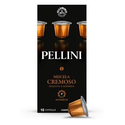PELLINI Cremoso Nespresso kompatibilis kávékapszula 10 db PELLINI Cremoso Nespresso kompatibilis kávékapszula 10 db
