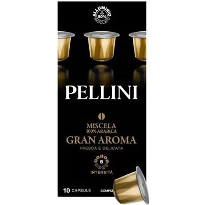 PELLINI Gran Aroma Nespresso kompatibilis kávékapszula 10 db PELLINI Gran Aroma Nespresso kompatibilis kávékapszula 10 db