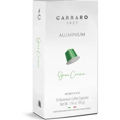 CARRARO Gran crema nespresso kompatibilis kávékapszula 10 db CARRARO Gran crema nespresso kompatibilis kávékapszula 10 db