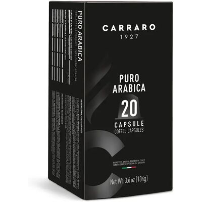 CARRARO Puro arabica premium nespresso kompatibilis kávékapszula 20 db CARRARO Puro arabica premium nespresso kompatibilis kávékapszula 20 db