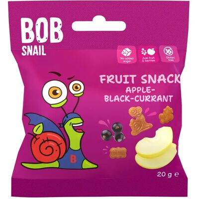 BOB SNAIL Gyümölcs snack alma-feketeribizli 20 g BOB SNAIL Gyümölcs snack alma-feketeribizli 20 g