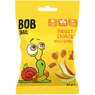 BOB SNAIL Gyümölcs snack multifruit 40 g BOB SNAIL Gyümölcs snack multifruit 40 g