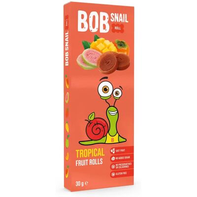 BOB SNAIL 99708 Gyümölcstekercs trópusi gyümölcsök mangó-datolyaszilva-guava 30g BOB SNAIL 99708 Gyümölcstekercs trópusi gyümölcsök mangó-datolyaszilva-guava 30g