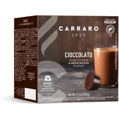 CARRARO Cioccolato dolce gusto kompatibilis kávékapszula 16 db 100891 CARRARO Cioccolato dolce gusto kompatibilis kávékapszula 16 db 100891