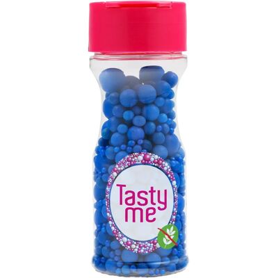 TASTY ME Gluténmentes cukorgyöngy tortadekor mix királykék 70g 101350 TASTY ME Gluténmentes cukorgyöngy tortadekor mix királykék 70g 101350