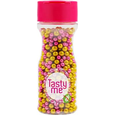 TASTY ME Gluténmentes metallic pearls tortadekor mix pink-arany 4mm 70g 101410 TASTY ME Gluténmentes metallic pearls tortadekor mix pink-arany 4mm 70g 101410