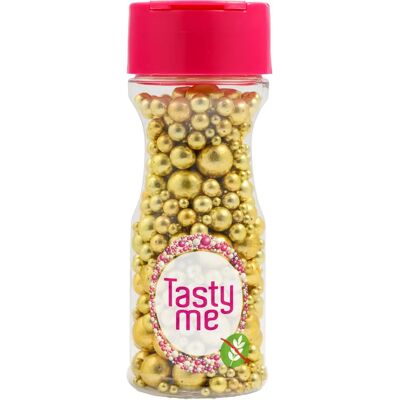 TASTY ME Gluténmentes metallic pearls tortadekor mix vintage arany 75g 101420 TASTY ME Gluténmentes metallic pearls tortadekor mix vintage arany 75g 101420
