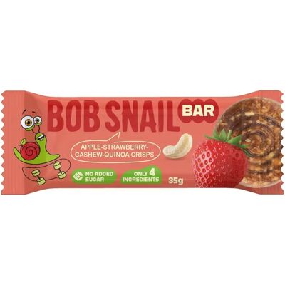 BOB SNAIL Gyümölcsszelet alma-eper-kesudió-quinoa ropogós 35g 101660 BOB SNAIL Gyümölcsszelet alma-eper-kesudió-quinoa ropogós 35g 101660