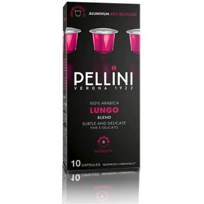 PELLINI Lungo Nespresso kompatibilis kávékapszula 10 db 329910191 PELLINI Lungo Nespresso kompatibilis kávékapszula 10 db 329910191