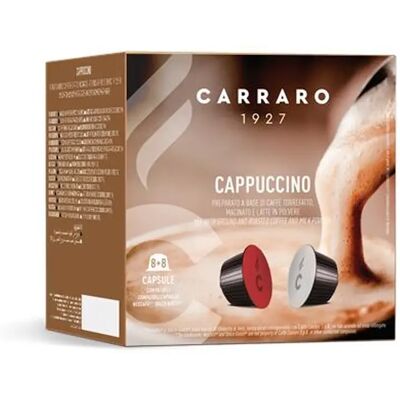 CARRARO Cappuccino Dolce Gusto kompatibilis kávékapszula 8+8 db CARRARO Cappuccino Dolce Gusto kompatibilis kávékapszula 8+8 db