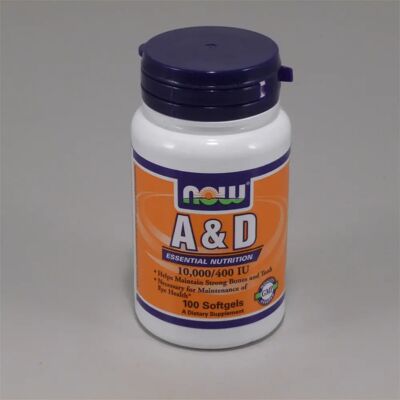 Now Foods A-vitamin és D-vitamin - Csontok és Fogak támogatása - 100 Softgels Now Foods A-vitamin és D-vitamin - Csontok és Fogak támogatása - 100 Softgels