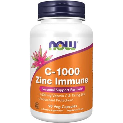 NOW Foods C-1000 Zinc Immune - 90 Veggie Capsules NOW Foods C-1000 Zinc Immune - 90 Veggie Capsules