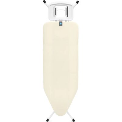 BRABANTIA Solid Steam Iron Rest vasalódeszka 1240x450mm - C méret. fix vasalótámasz. D=22mm fehér váz. ekrü huzat - 238840 BRABANTIA Solid Steam Iron Rest vasalódeszka 1240x450mm - C méret. fix vasalótámasz. D=22mm fehér váz. ekrü huzat - 238840