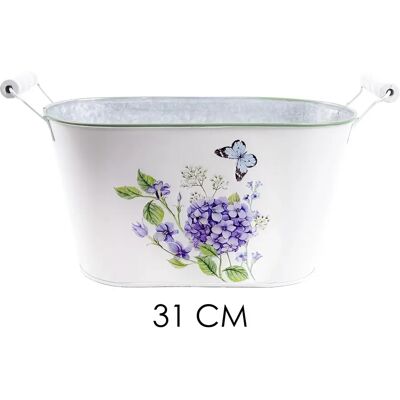 IRIS 80977 bádog kaspó ovál füles hortenzia 31cm IRIS 80977 bádog kaspó ovál füles hortenzia 31cm
