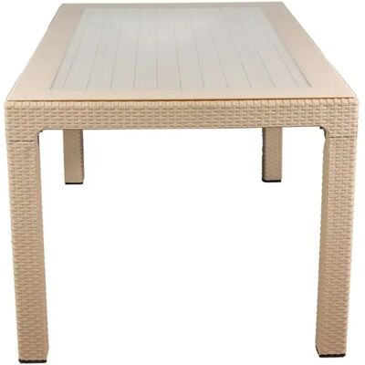 IRIS GF-810C ORIGINAL CAPPUCCINO kerti asztal rattan üveglappal 90x150cm IRIS GF-810C ORIGINAL CAPPUCCINO kerti asztal rattan üveglappal 90x150cm