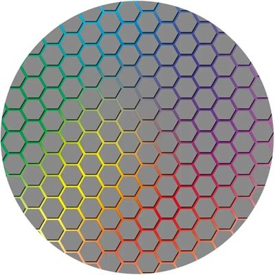 IRIS Kerek padlóvédő székalátét 120cm hatszög mintás MAT RAINBOW 120 HEX IRIS Kerek padlóvédő székalátét 120cm hatszög mintás MAT RAINBOW 120 HEX