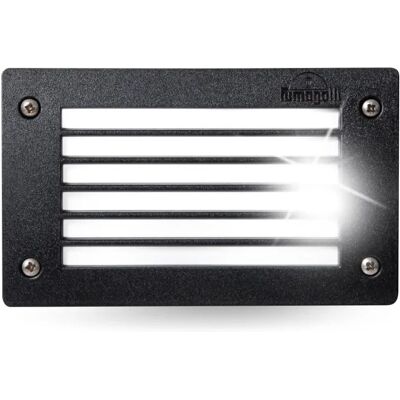 FUMAGALLI LETI 200 GL LED 3W GX53 kültéri beépíthető falilámpa fekete FUMAGALLI LETI 200 GL LED 3W GX53 kültéri beépíthető falilámpa fekete