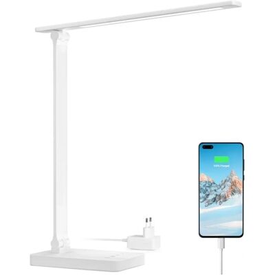 LEPRO 310003 asztali lámpa USB-porttal fehér LEPRO 310003 asztali lámpa USB-porttal fehér