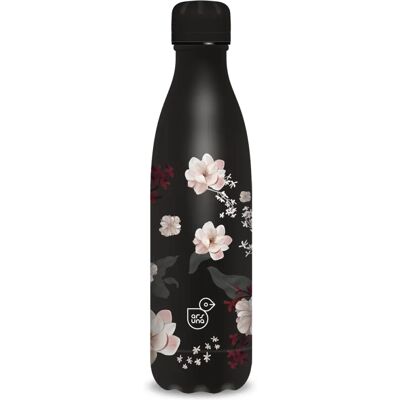 ARS UNA 5374 Flowery Black 24 duplafalú fémkulacs 500ml ARS UNA 5374 Flowery Black 24 duplafalú fémkulacs 500ml