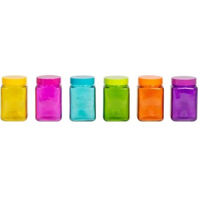 HEREVIN 147019-000 Colours Mix négyszögletes üveg fűszertartó 1500ml HEREVIN 147019-000 Colours Mix négyszögletes üveg fűszertartó 1500ml