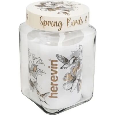 HEREVIN 144015-040 Flower üveg négyszögletes fűszertartó 1500ml HEREVIN 144015-040 Flower üveg négyszögletes fűszertartó 1500ml