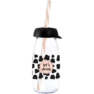 HEREVIN 111722-011P Lets Drink Palack szívószállal 250ml pöttyös HEREVIN 111722-011P Lets Drink Palack szívószállal 250ml pöttyös