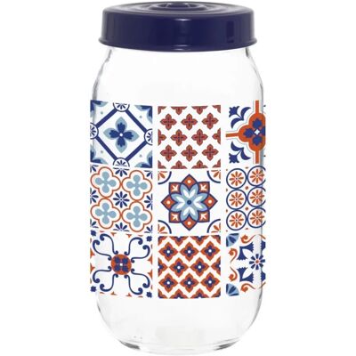 HEREVIN 171541-063 Mosaic Üveg fűszertartó 1000ml mintás HEREVIN 171541-063 Mosaic Üveg fűszertartó 1000ml mintás