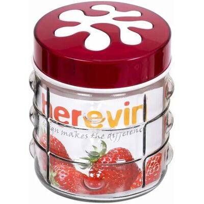 HEREVIN 135901-000 Üveg fűszertartó négyzetes mintával HEREVIN 135901-000 Üveg fűszertartó négyzetes mintával