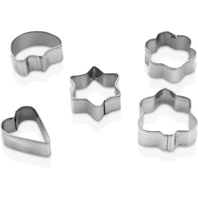 IRIS LUXPLASTIC L-00156 Biscuit süteményvágó forma szett 5 darabos fém IRIS LUXPLASTIC L-00156 Biscuit süteményvágó forma szett 5 darabos fém