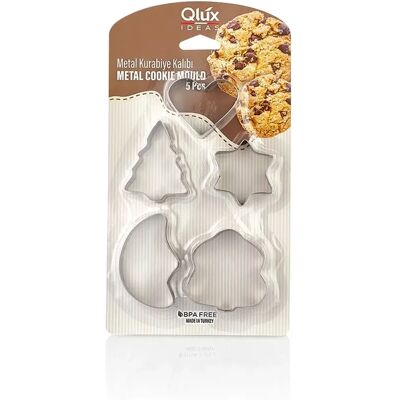 IRIS LUXPLASTIC L-00155 Cookie süteményvágó forma szett 5db fém IRIS LUXPLASTIC L-00155 Cookie süteményvágó forma szett 5db fém