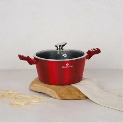 BLAUMANN BL-3986 lábas fedővel 24cm Piros BLAUMANN BL-3986 lábas fedővel 24cm Piros