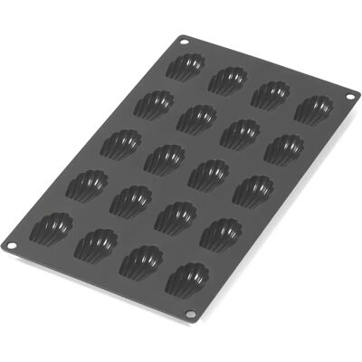LÉKUÉ Tapadásmentes szilikon mini madeleine sütőforma 20db Fekete LK881329 LÉKUÉ Tapadásmentes szilikon mini madeleine sütőforma 20db Fekete LK881329