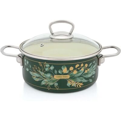 OEM Metalac Lapos lábas üvegfedővel 20 cm Arany idők 382109 OEM Metalac Lapos lábas üvegfedővel 20 cm Arany idők 382109