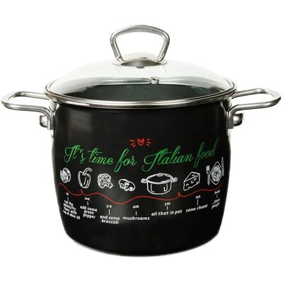 METALAC Imperial Lux fazék 20cm üvegfedővel Olasz ételek 386355 METALAC Imperial Lux fazék 20cm üvegfedővel Olasz ételek 386355