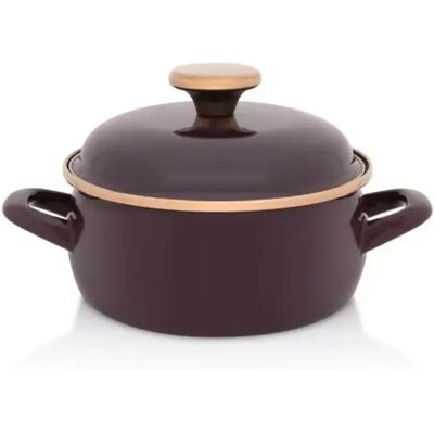 METALAC Princ lapos lábas fedővel 16 cm Bordó 387265 METALAC Princ lapos lábas fedővel 16 cm Bordó 387265