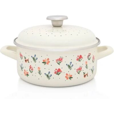 METALAC Standard lapos lábas fedővel 20 cm Virágos öröm 388657 METALAC Standard lapos lábas fedővel 20 cm Virágos öröm 388657