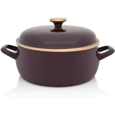 METALAC Princ lapos lábas fedővel 24 cm Bordó 387267 METALAC Princ lapos lábas fedővel 24 cm Bordó 387267