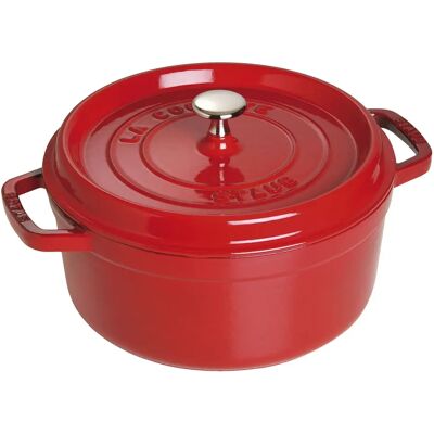 STAUB Öntöttvas lábas La Cocotte 24cm cseresznyepiros 40509-835-0 STAUB Öntöttvas lábas La Cocotte 24cm cseresznyepiros 40509-835-0
