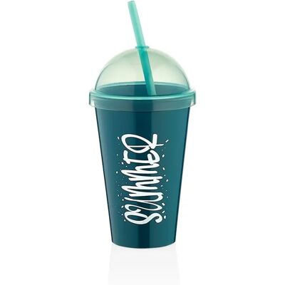 IRIS LUXPLASTIC L-00850 Sumer pohár szívószállal 450ml IRIS LUXPLASTIC L-00850 Sumer pohár szívószállal 450ml