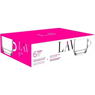 OEM LV-COZ427F LAV Cozy Coffee kávés pohár 270ml 6db OEM LV-COZ427F LAV Cozy Coffee kávés pohár 270ml 6db