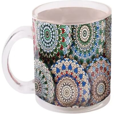 IRIS QX 102029 Bögre üveg mandala minta minta 9.7cm IRIS QX 102029 Bögre üveg mandala minta minta 9.7cm