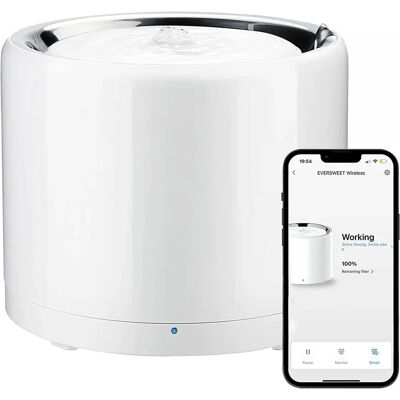 PETKIT P4108 W4X Smart Pet Ivókút Eversweet vezeték nélküli 1.8 l rozsdamentes acél / ABS / fehér PETKIT P4108 W4X Smart Pet Ivókút Eversweet vezeték nélküli 1.8 l rozsdamentes acél / ABS / fehér