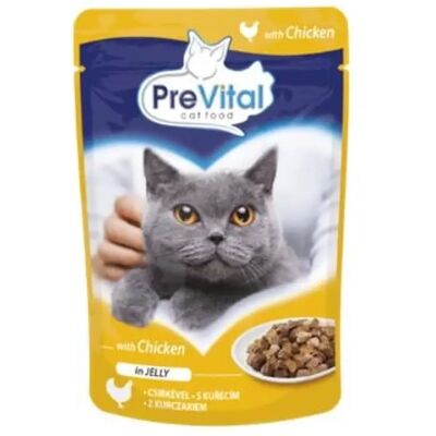 OEM Prevital Alutasakos felnőtt macskaeledel csirke aszpikban 100g OEM Prevital Alutasakos felnőtt macskaeledel csirke aszpikban 100g
