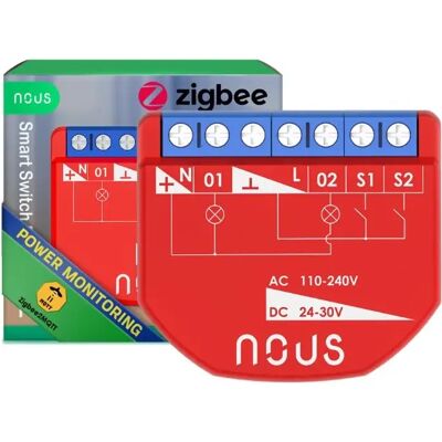 NOUS B3Z okos Tuya Zigbee mini fogyasztásmérős kapcsolórelé modul NOUS B3Z okos Tuya Zigbee mini fogyasztásmérős kapcsolórelé modul