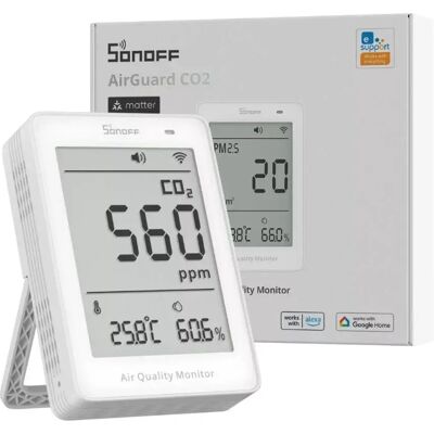 SONOFF AirGuard CO2 SAWF-08P levegőminőség-érzékelő fehér SONOFF AirGuard CO2 SAWF-08P levegőminőség-érzékelő fehér