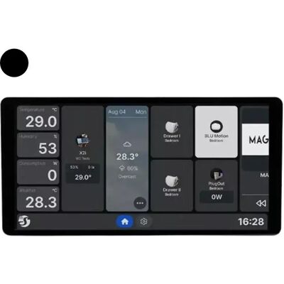 SHELLY Wall Display X2i Fali vezérlőpanel és villanykapcsoló Wi-Fi/Bluetooth fekete SHELLY Wall Display X2i Fali vezérlőpanel és villanykapcsoló Wi-Fi/Bluetooth fekete