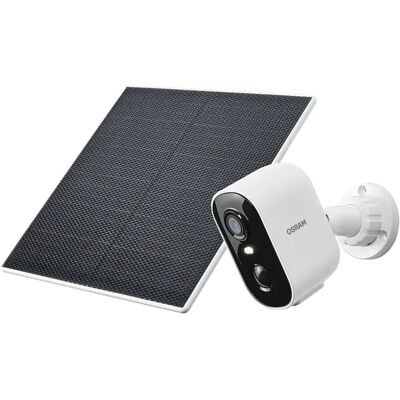 OSRAM Smart+ WiFi kültéri kamera IP66 4MP 2K QHD napelem fehér KMR-KT-SOL OSRAM Smart+ WiFi kültéri kamera IP66 4MP 2K QHD napelem fehér KMR-KT-SOL