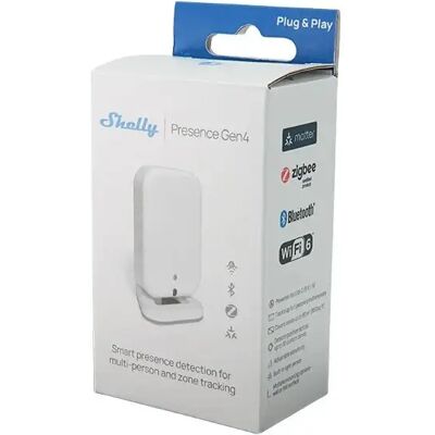 SHELLY mmWave jelenlét- és fényszenzor Zigbee Wi-Fi fehér ALL-KIE-PRESW-R4 SHELLY mmWave jelenlét- és fényszenzor Zigbee Wi-Fi fehér ALL-KIE-PRESW-R4